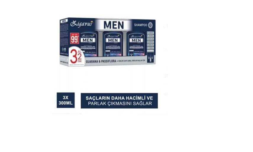 Zigavus Men Şampuan 300 ml - 3 Al 2 Öde - 1